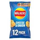 Walkers Cheese & Onion Multipack Crisps, 12x25g