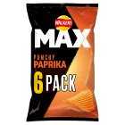 Walkers Max Punchy Paprika Multipack Crisps, 6x27g