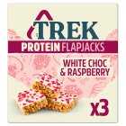 TREK White Choc & Raspberry Protein Flapjacks Multipack, 3x50g