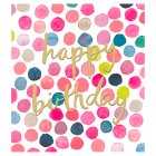 Polka Dots Happy Birthday Greetings Card, 1