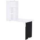 Zennor Drop It Fold Down Desk Table - White/Black
