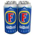 Foster's Lager Beer Cans 4 x 440ml