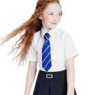 M&S Girls 3pk Slim Fit Easy Iron School Blouses, 3-14 Years, White