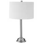 Premier Housewares Portobello Table Lamp with Metal Base & Cream Shade