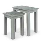 Perth Nest Of 2 Tables With Stone Top Grey