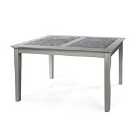 Core Products Perth 120cm Square 4 Seater Dining Table Stone Inset Grey