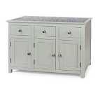 Core Products Perth 3 Door Sideboard With 3 Drawers Stone Top Grey