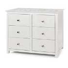 Stirling 6 Drawer Chest Stone Top White