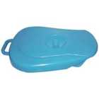 Aidapt Plastic Bedpan with Lid - Blue