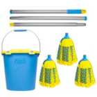 Flash Mighty Mop With Refills and Mop Bucket