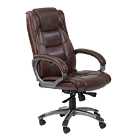 Alphason Northland Leather-faced Office Chair - Brown