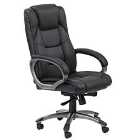 Alphason Northland Leather-faced Office Chair - Black