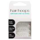 Glow Hair Hoops Clear 4 Pack