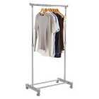 Premier Housewares Hanging Clothes Rail with Wheels - Grey/Chrome