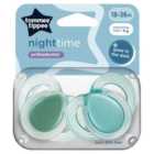  Tommee Tippee Night time Orthodontic Soothers 18-36M 2 per pack