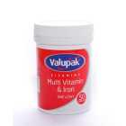 Valupak Vitamins Multivitamin & Iron Tablets 50 per pack