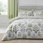 Florentina Green 100% Cotton Reversible Duvet Cover and Pillowcase Set