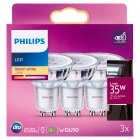 Philips LED Warm White GU10 3.5w, 3s