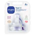 MAM Silicone Bottle Teats Fast Flow 4+ Months Level 3 2 per pack