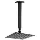 Bristan Black Ceiling Mounted Square Shower Head & Arm