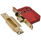 Union StrongBOLT 2205S 5 Lever Mortice Sashlock Polished Brass 68mm 2.5in Visi
