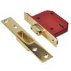 Union StrongBOLT 2105S Polished Brass 5 Lever Mortice Deadlock Visi 68mm 2.5in