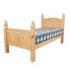 Corona Solid Pine Double Bed High Footend