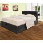 Savona Storage PU Faux Leather Double Bed Brown