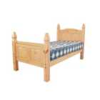 Corona Solid Pine King Size Bed High Footend