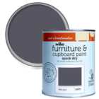 Wilko Quick Dry Slate Grey Furniture Paint 750ml