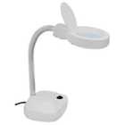 Aidapt Reading Lamp with Magnifier - White