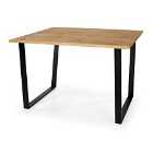 Core Products Texas Solid Wood Rectangular 150cm Dining Table With Black Metal Legs