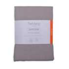 Morrisons Easy Care Cotton Grey Single Fitted Sheet