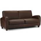 Julian Bowen Vivo 3 Seater Sofa - Chestnut Faux Leather