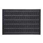 JVL Knit Design Scraper 40 x 60cm Charcoal Door Mat - Braided