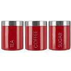 Premier Housewares Red Liberty Canisters - Set of 3