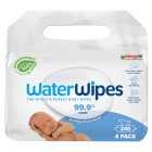 Waterwipes Biodegradable, 4x60 sheets