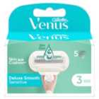 Gillette Venus Deluxe Smooth Sensitive Razor Blades 3 per pack