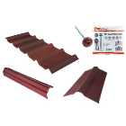 Onduline Onduvilla Shed Roof Kit For 8x6ft Roofs - Red