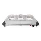 Quest 16520 Compact 200W Buffet Server and Warming Plate - Silver