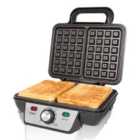 Quest 35950 1000W 2-Slice Waffle Maker - Black