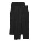 M&S 2pk Boys Black Slim Leg School Trousers, 4-13 Years