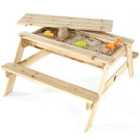 Plum Wooden Sandpit and Picnic Table