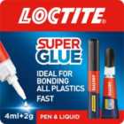 Loctite Super Glue All Plastics 2g & 4ml