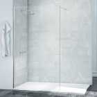 Nexa By Merlyn 8mm Chrome Frameless Wet Room Shower Screen Only - Various Sizes Available
