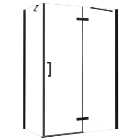 Nexa By Merlyn 8mm Black Frameless Inline Hinge Door Only for Recess - Various Sizes Available