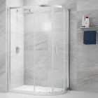Nexa By Merlyn 6mm Chrome Offset Quadrant Double Sliding Door Shower Enclosure - Various Sizes Available
