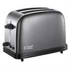 Russell Hobbs 23332 Colours Plus Wide Slot Stainless Steel Toaster - Grey