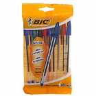 BiC Cristal Original Ball Point Pen Pack of 10 - Multi