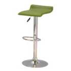 Heartlands Furniture Green and Chrome Bar Stool Pair Adjustable Height